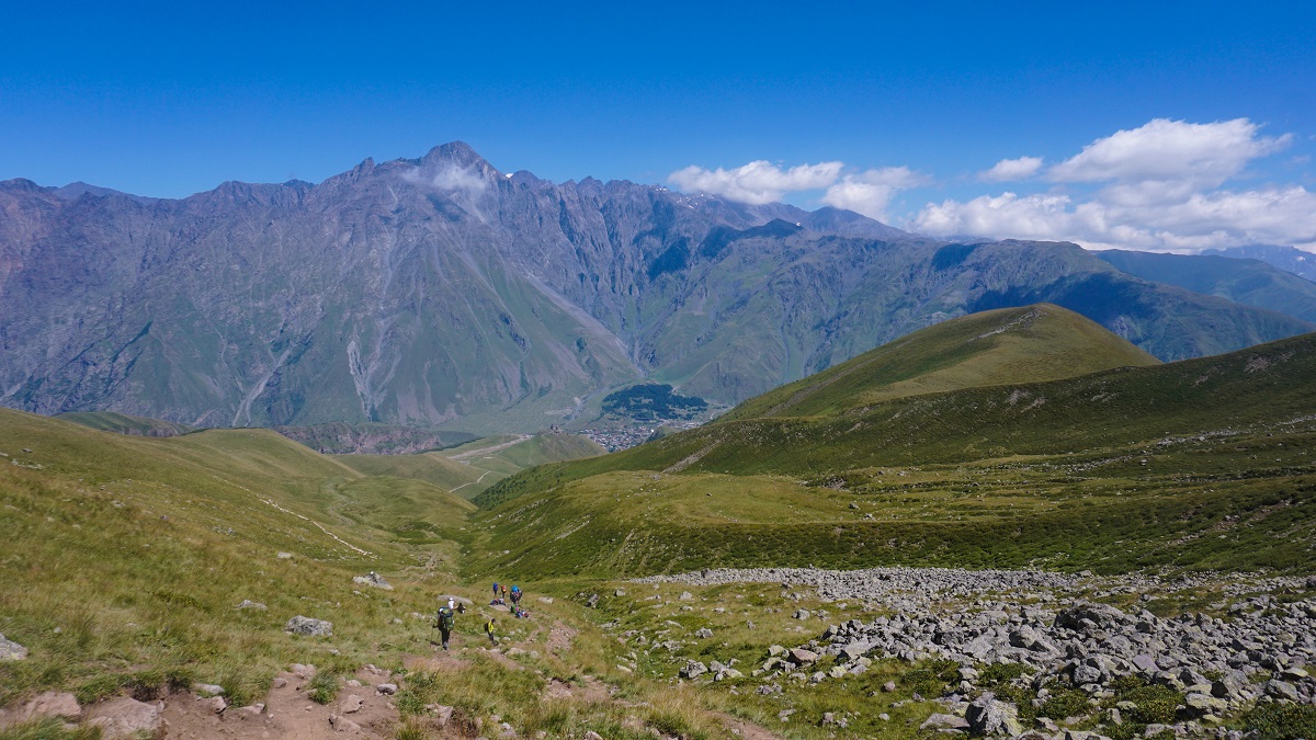 Hike to Gergeti Glacier in Mount Kazbek in Georgia