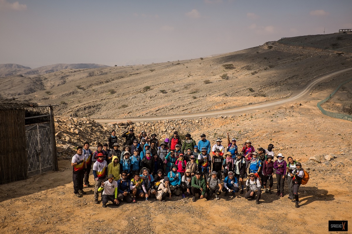 Hikers participating FOX.AE's 4th Cancer Awareness Climb in Ras Al Khaimah