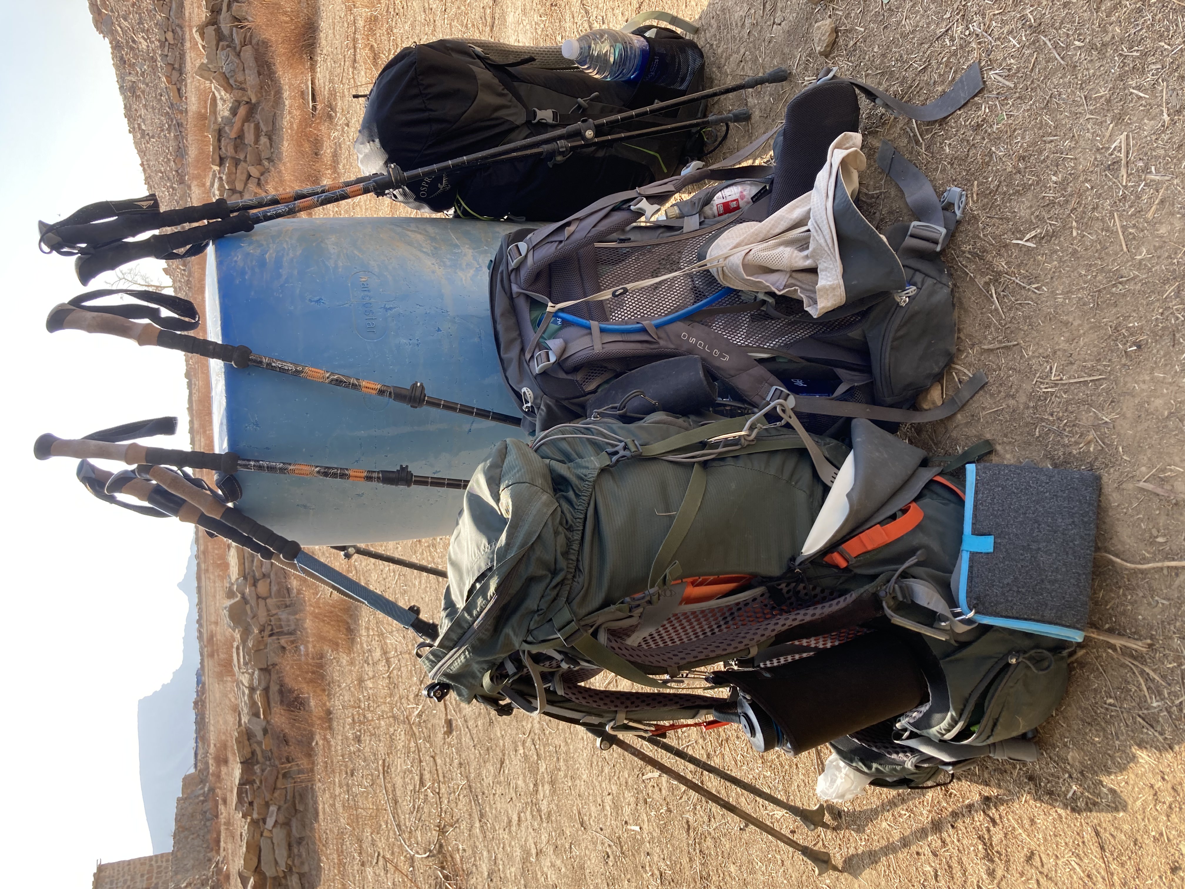 Cascade Mountain Tech Trekking Poles as pictured before commencing the hike. 