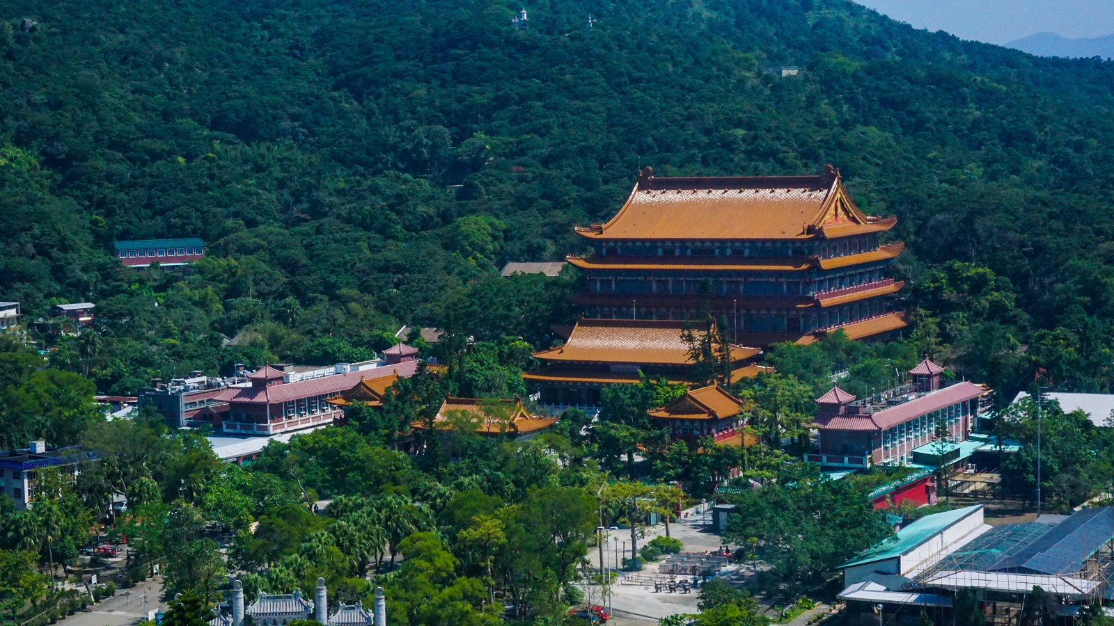 Po Lin Monastery as seen from the Tian Tan Buddha