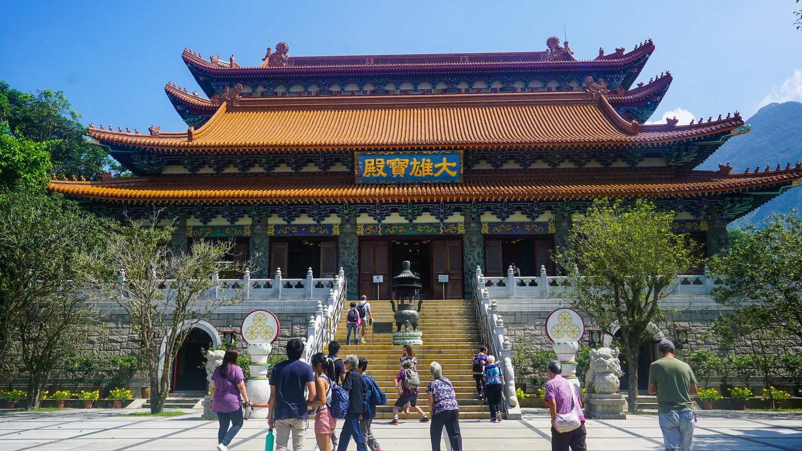 Closer look of Po Lin Monastery
