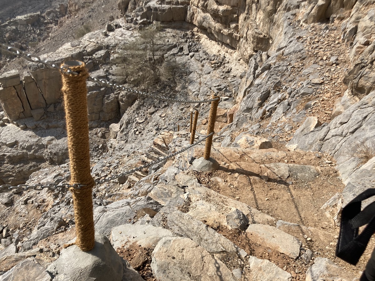 Railings in Hiking Trail towards Hidden Oasis