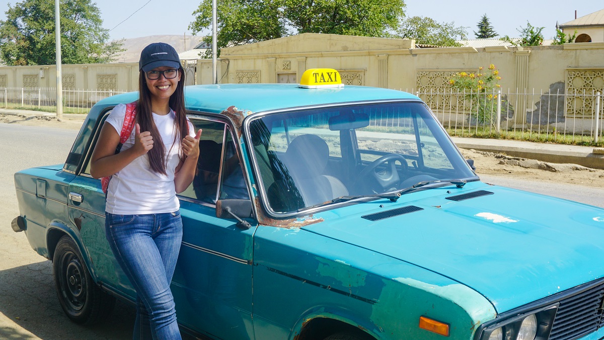 Off-road Taxi in Azerbaijan during our Day Tour