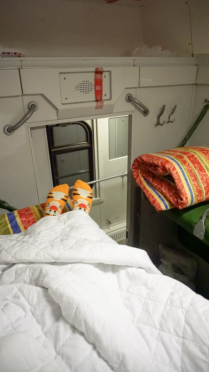 Goodnight from the upper deck with my Tigger socks