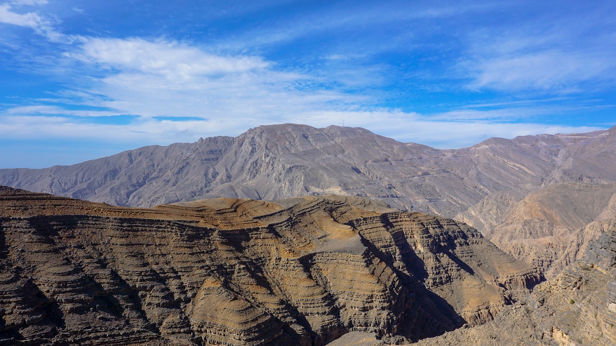 Unobstructed view of Jebel Jais from Wadi Al Far