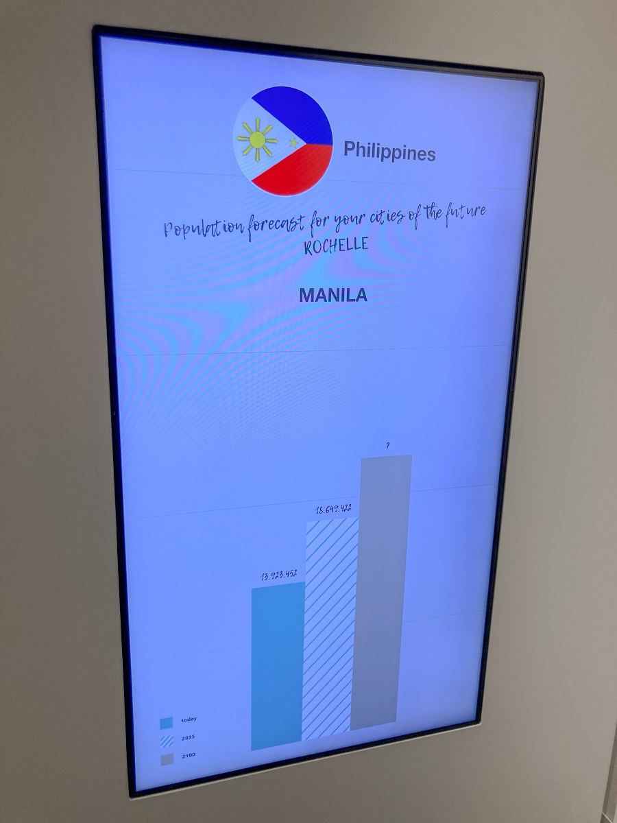 Interactive Screens inside Campus Germany (Name and Nationality detected from the Electronic Badge)