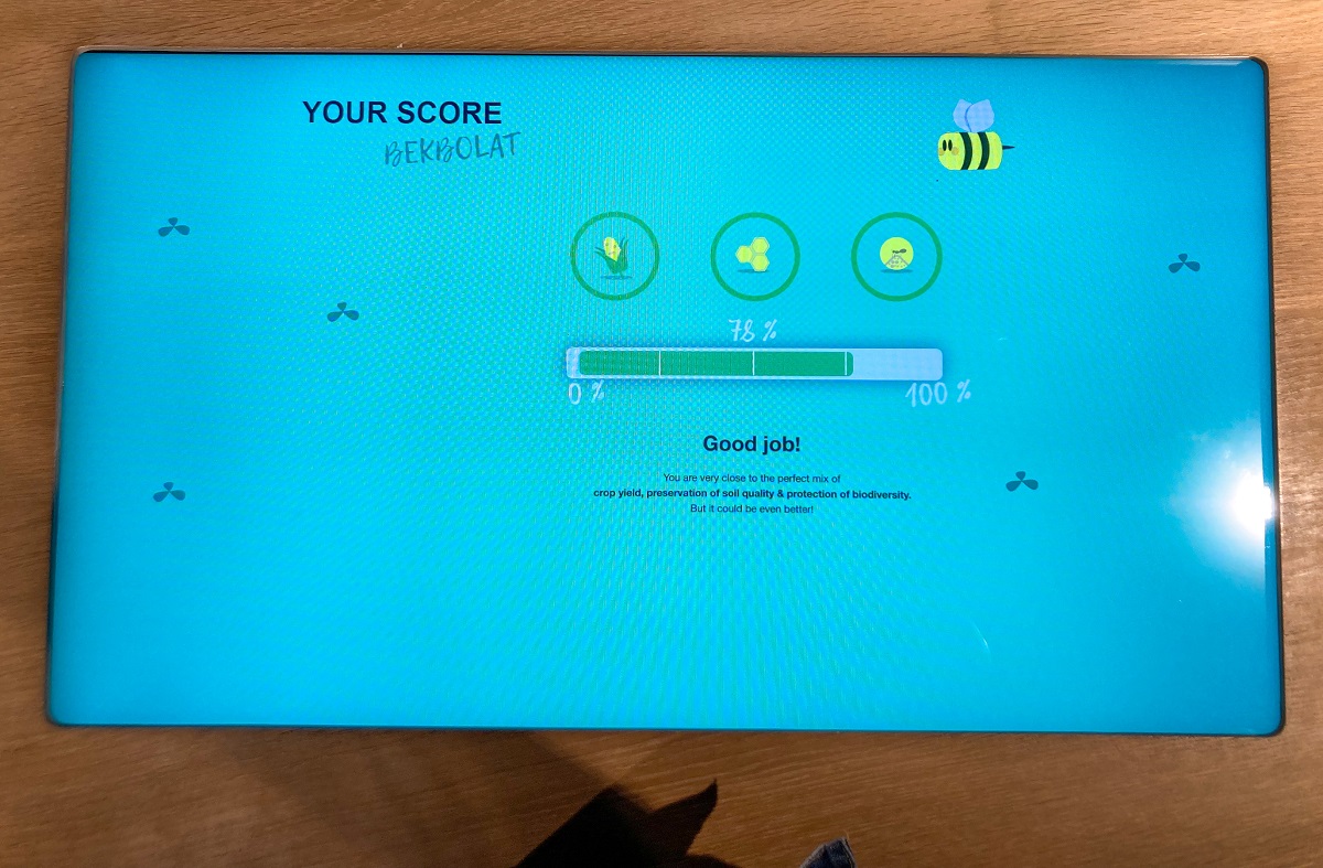 Biodiversity Terrace interactive screens