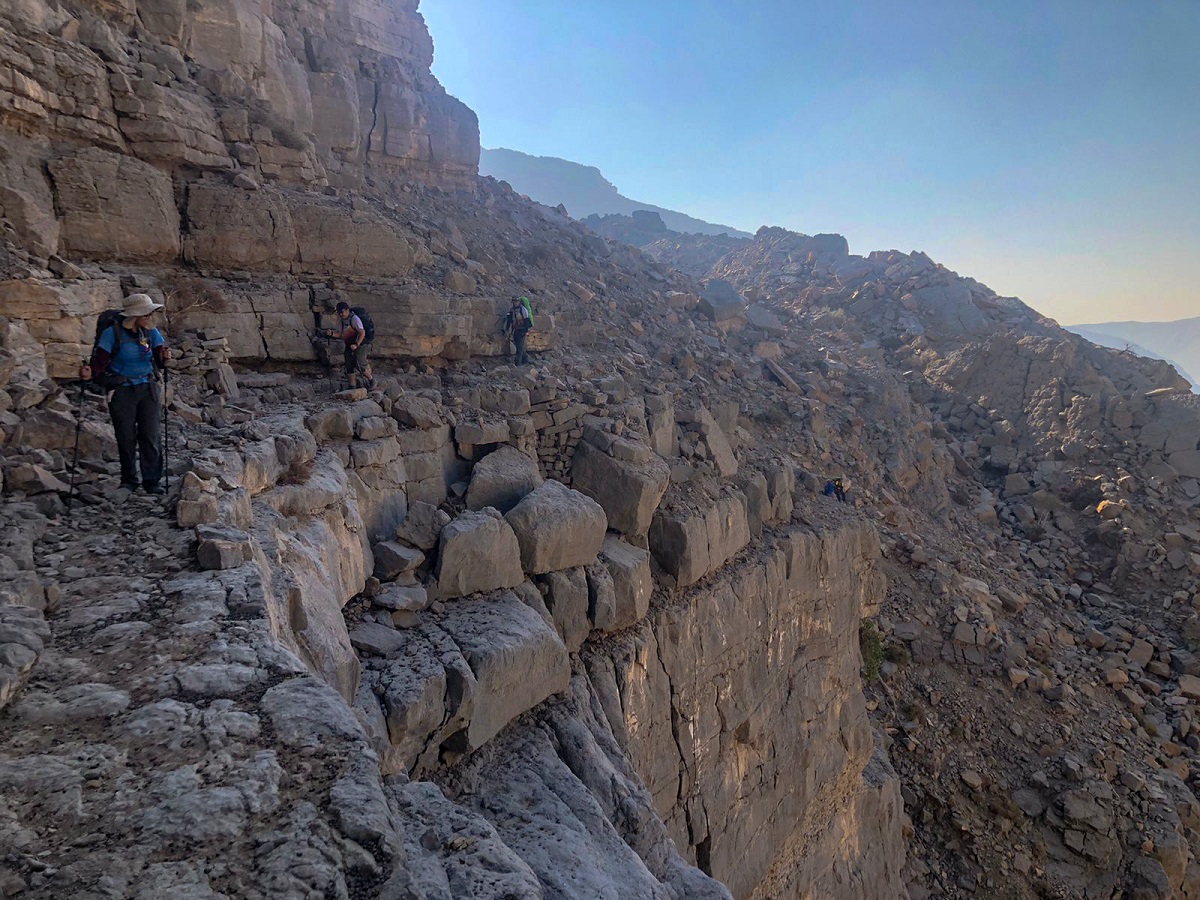 Ridge at the top of the boulders