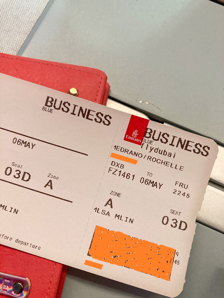 Flight Boarding Pass (Close Up)