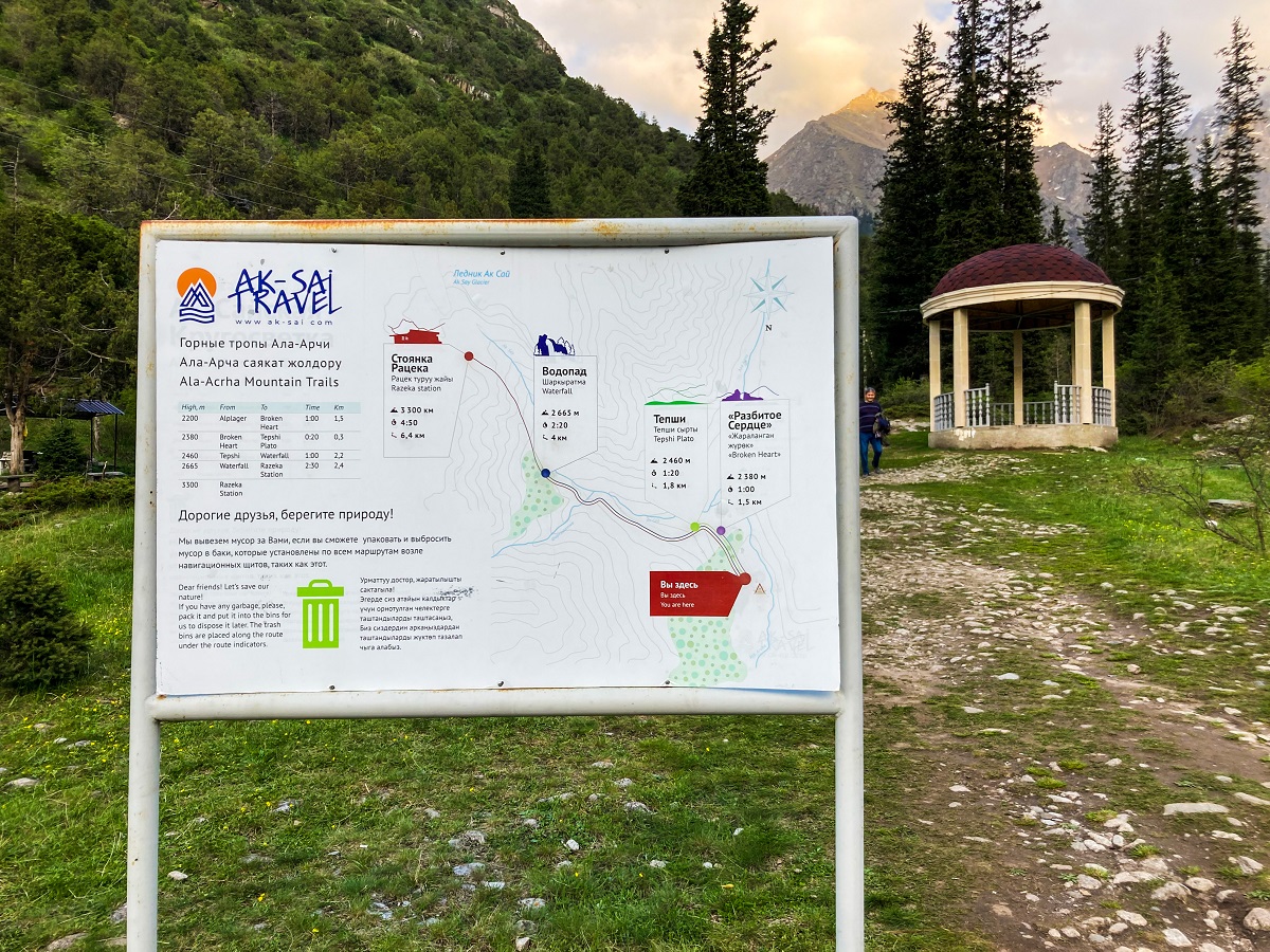 Ala Archa National Park Map