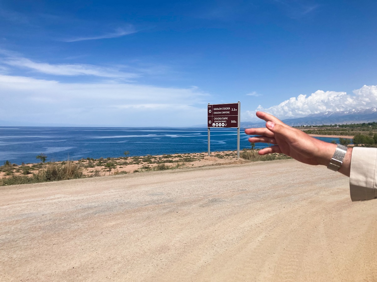 Hitch hiking in Kyrgyzstan