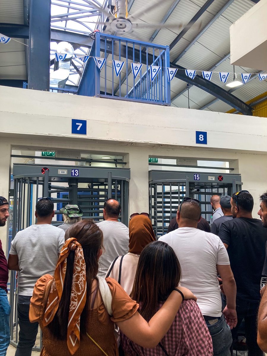 Going back to Israel side from our day trip from Bethlehem. Checkpoint 300 Border - Israeli side