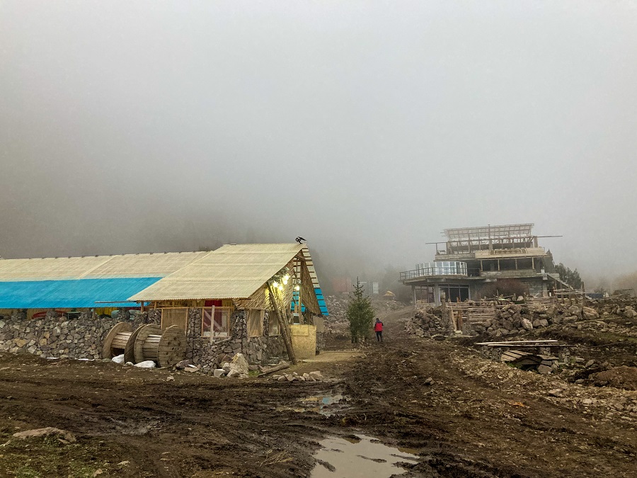 Construction at Kegeti Valley near Kol Tor Lake hiking trailhead