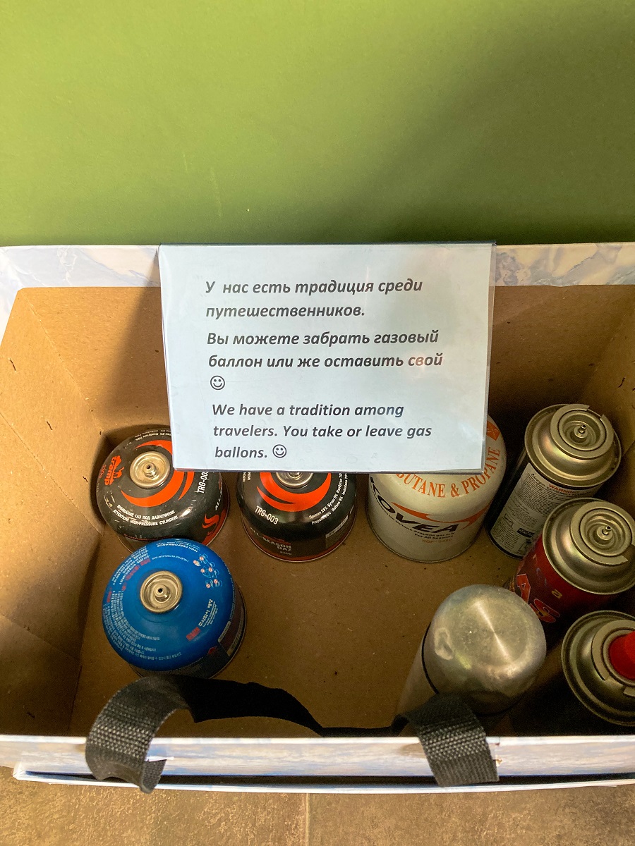 Box of Butane/Gas in People Hostel's kitchen for anyone who needs it