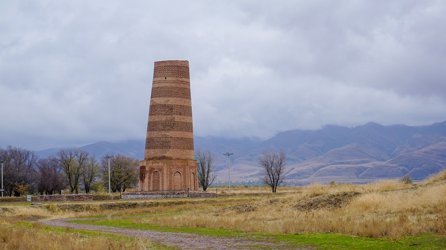Burana Tower, a famous destination in Kyrgyzstan