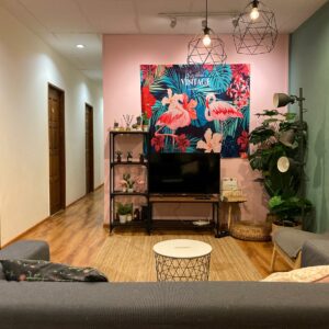 Common Room of BK Hostel in Bandar Seri Begawan, Brunei