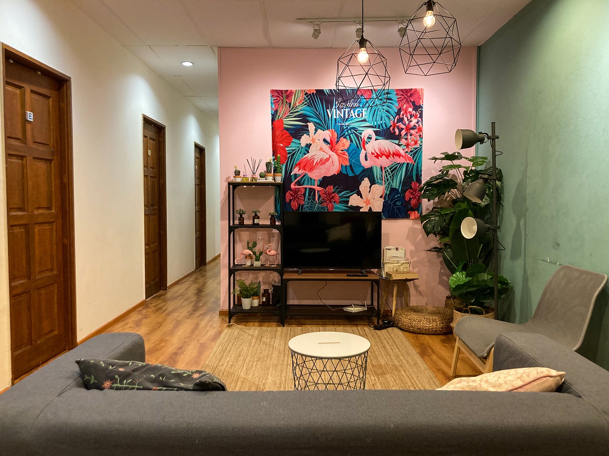 Common Room of BK Hostel in Bandar Seri Begawan, Brunei