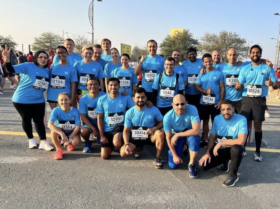 Team HP running 10km in Dubai Marathon 2023