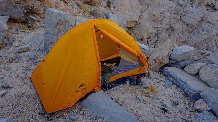 Naturehike Cycling Ultralight Tent pitched in Ras Al Khaimah, United Arab Emirates