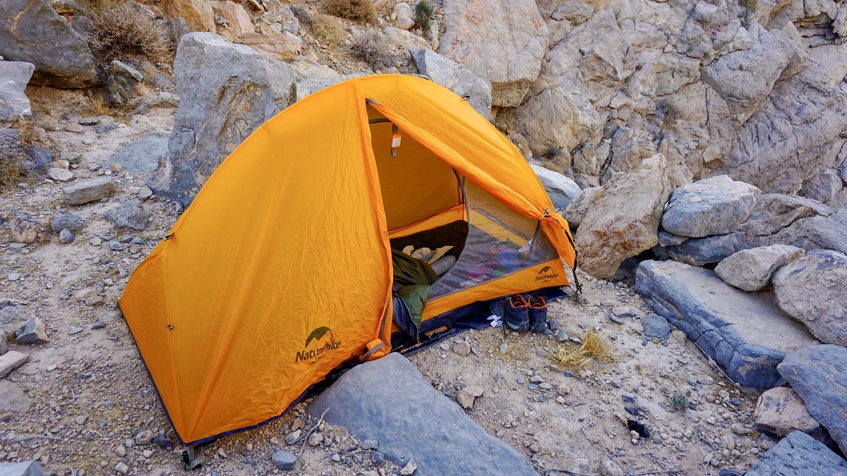 Naturehike Cycling Ultralight Tent pitched in Ras Al Khaimah, UAE