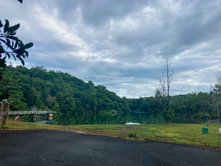 Reservoir inside Tasek Lama Park next to the hiking trail 