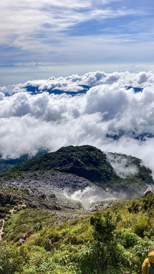 Sulfur Vents as seen from the 87-degree section along the trail of Mount Apo