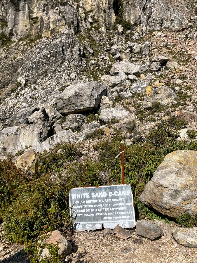 White Sand E-Camp along the trail of Mount Apo