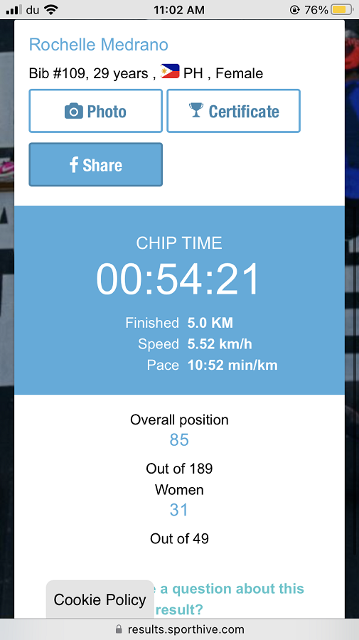 DXB Snow Run 2023 Race Result