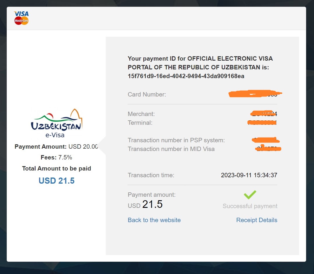 Visa Fee for Single Entry