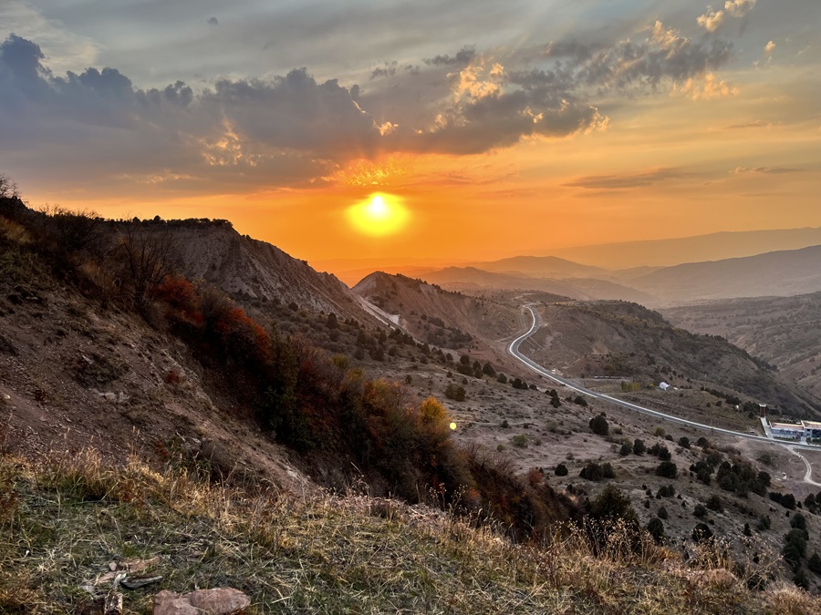 Sunset from Big Chimgan Mountain, Uzbekistan