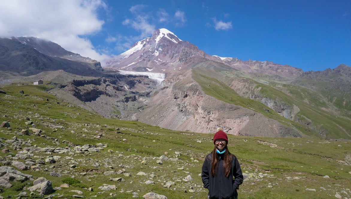 Gergeti Glacier in Mount Kazbek 