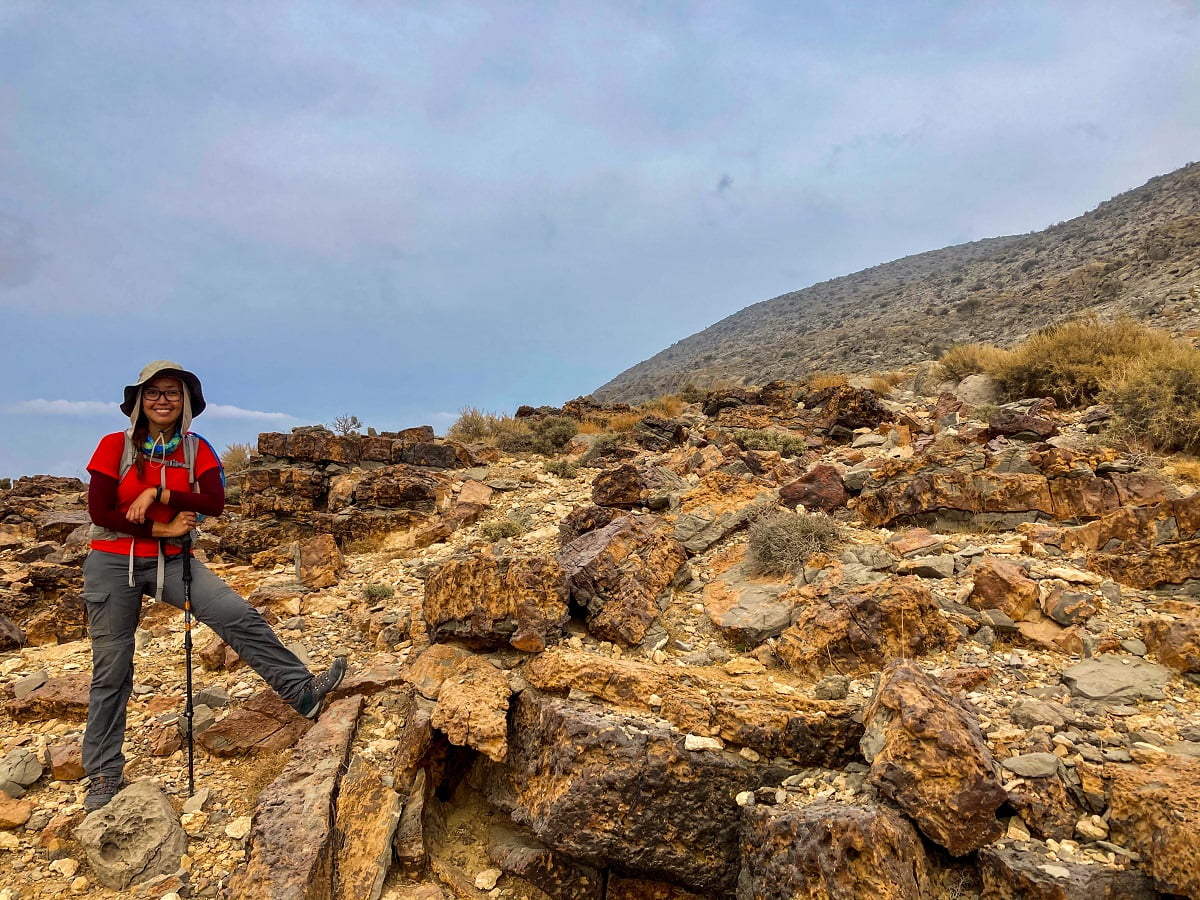 Halfway of the Stairway to Heaven trail in RAK, UAE