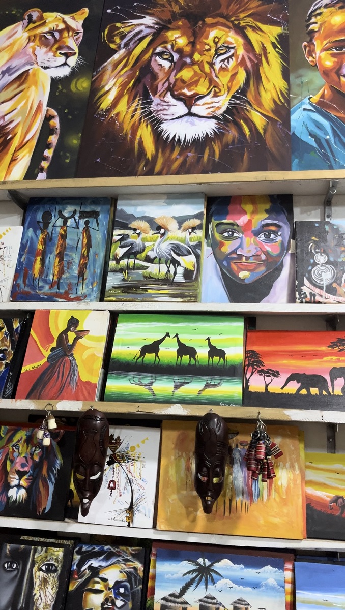 Paintings in Crafts Village in Kampala