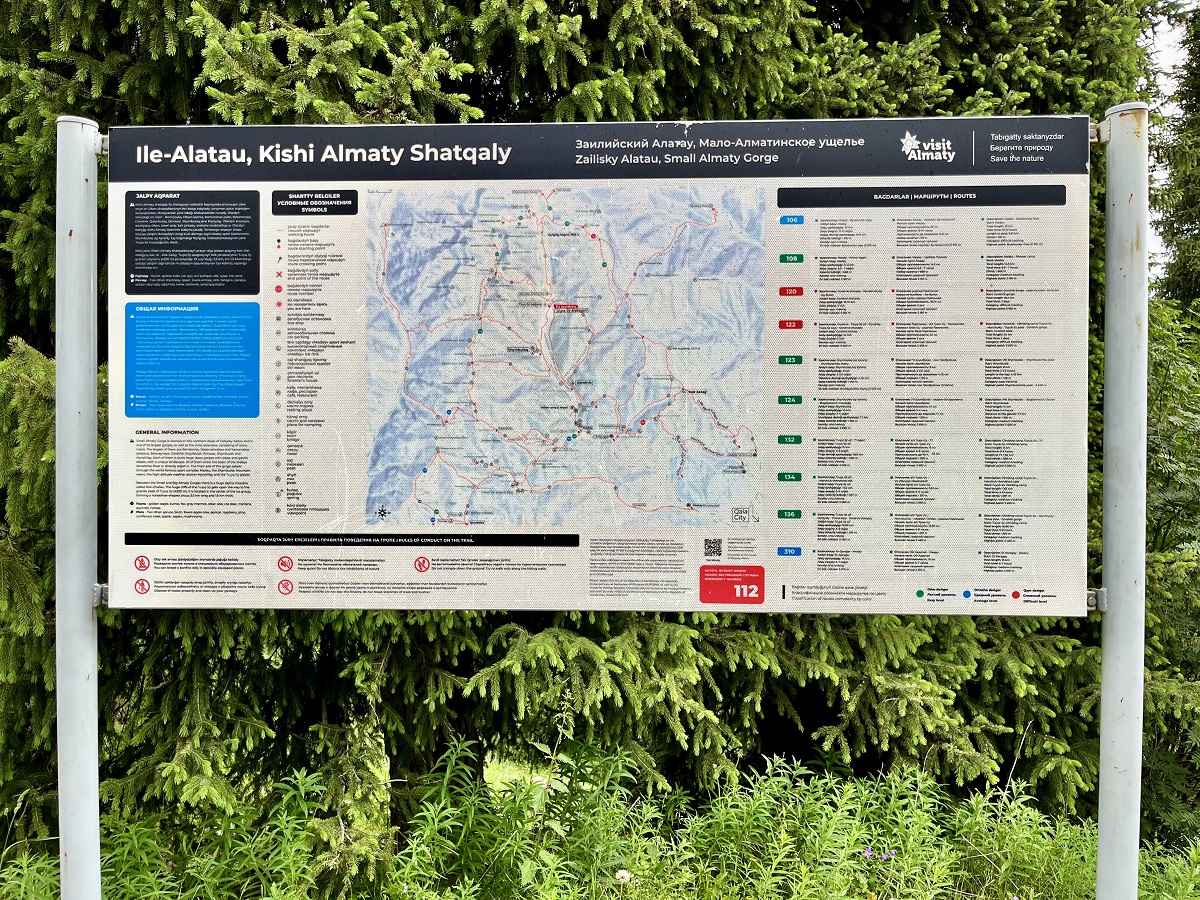 Small Almaty Gorge Map built by Visit Almaty 