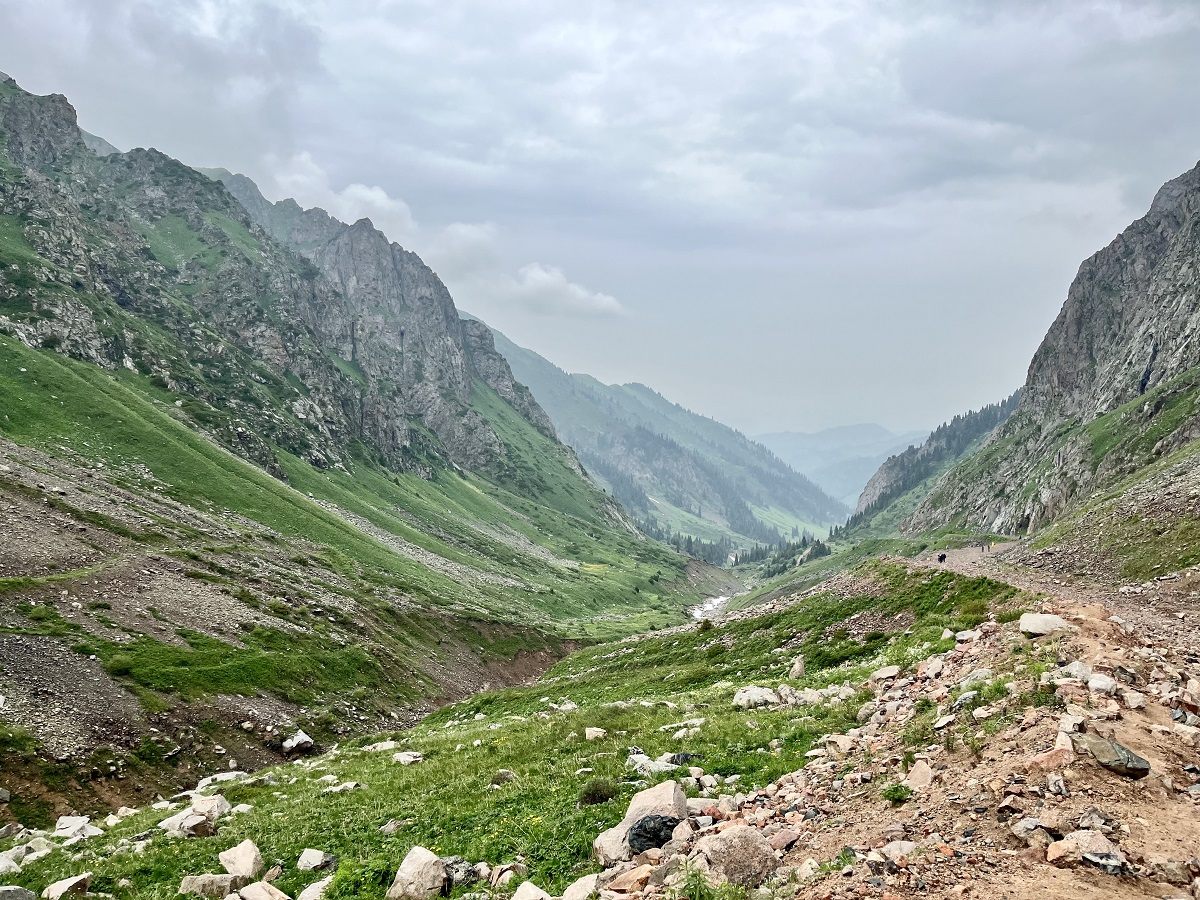View of the Small Almaty Gorge from the Mynzhylky Dam in Shymbulak