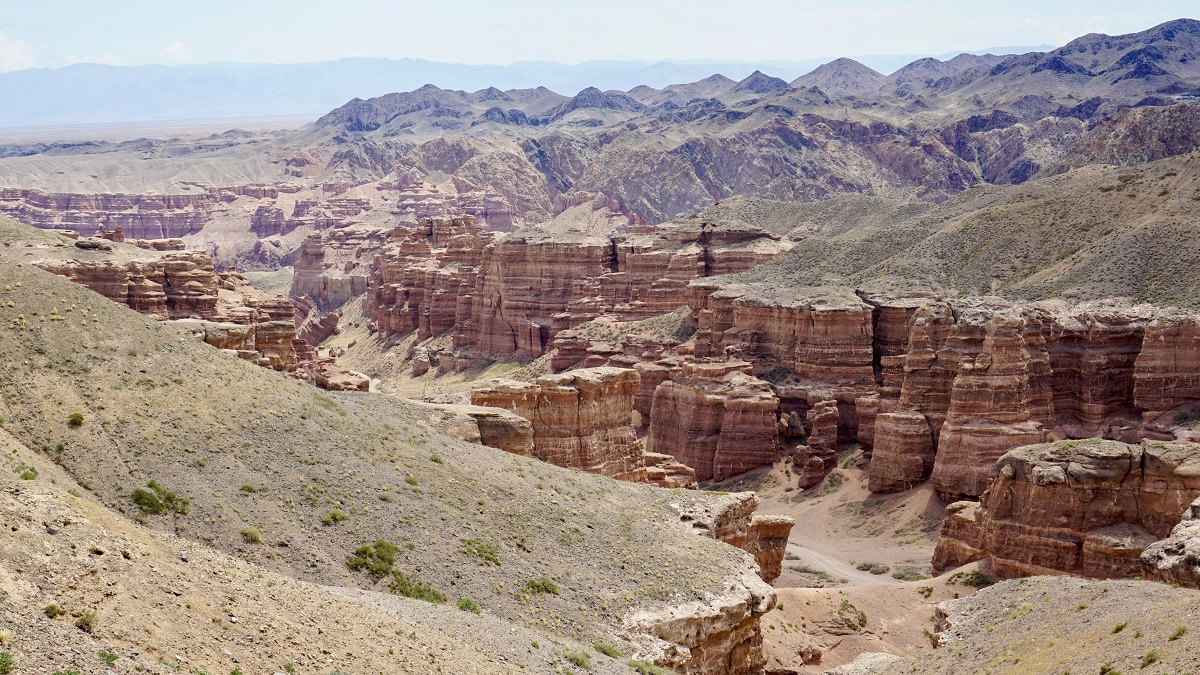 Panoramic View of Charyn Canyon in Kazakhstan