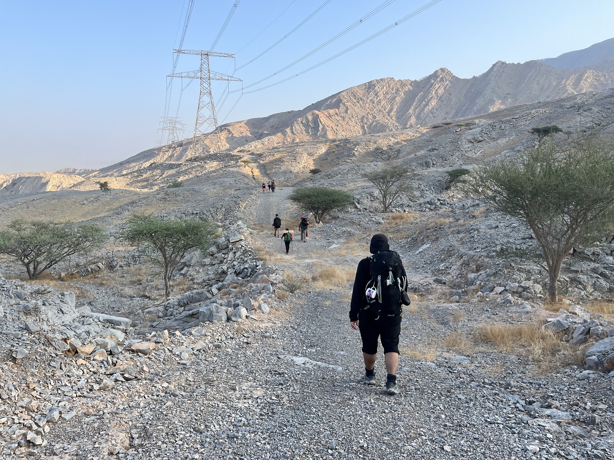 Hiking towards Baqal Caves in Ras Al Khaimah from Wadi Nahela 
