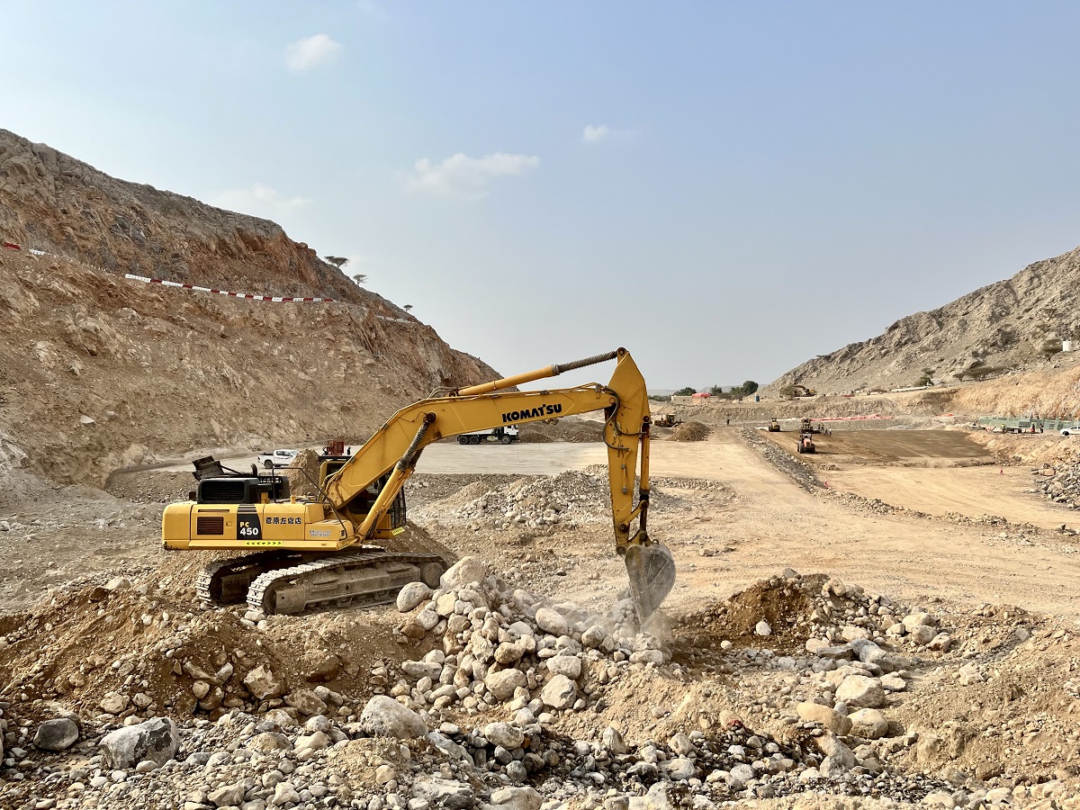 Construction at Wadi Nahela 