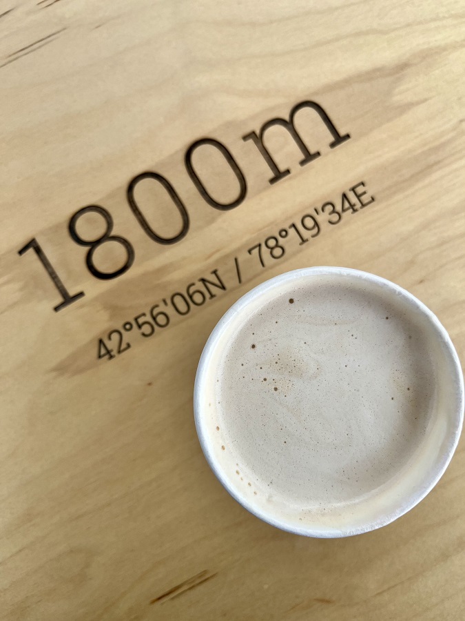 Coffee at 1800 MASL during the budget tour to Kolsai Lake 