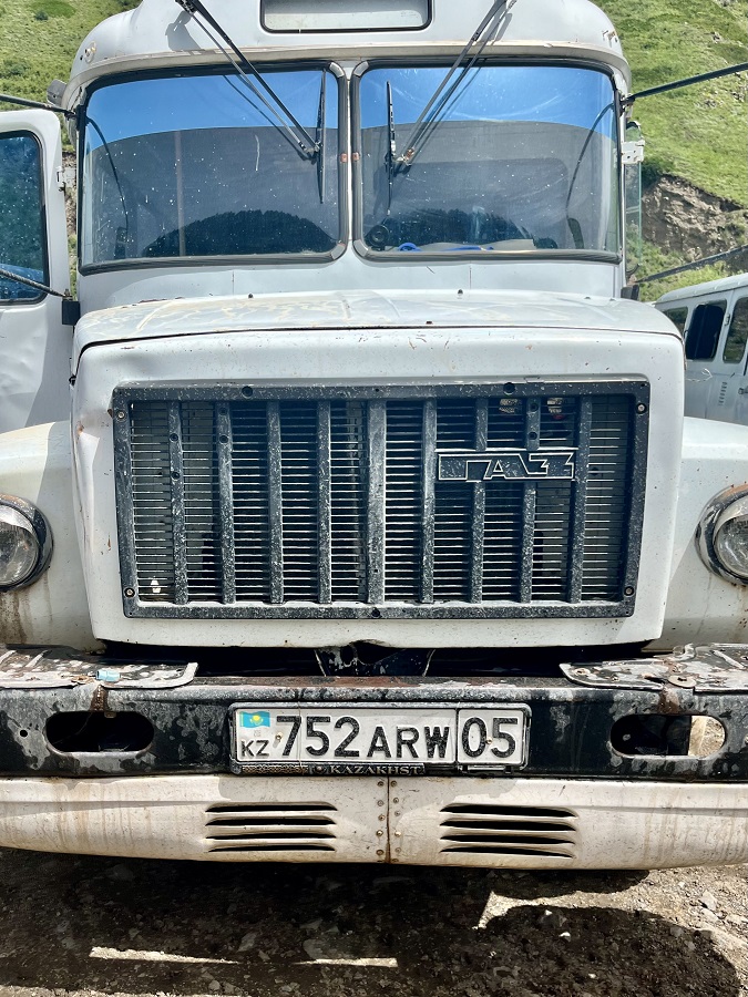 The famous Soviet Taxis to Kaindy Lakes in Kazakhstan used on budget and private tour 