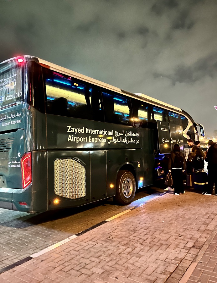 Shuttle Bus to Abu Dhabi International Airport serviced by Zayed International Airport Express 