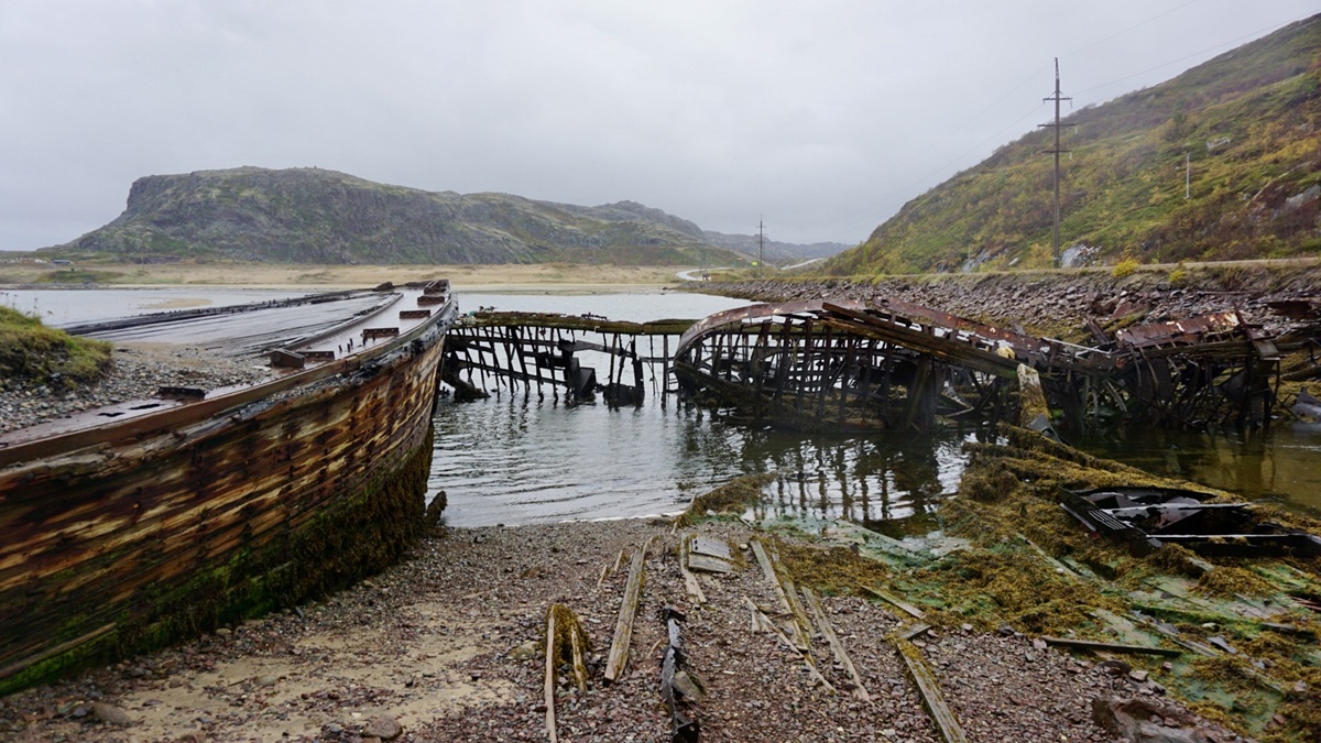 Graveyard of Ships in Teriberka, Murmansk