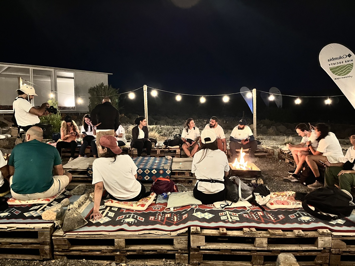 Columbia Hike Society after hike at Camp 1770. 