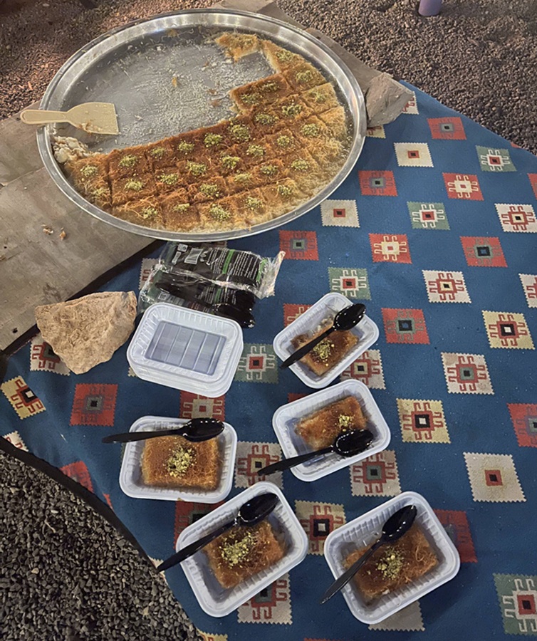 Kunafah for dessert after the sunset hike organized by Columbia Hike Society 