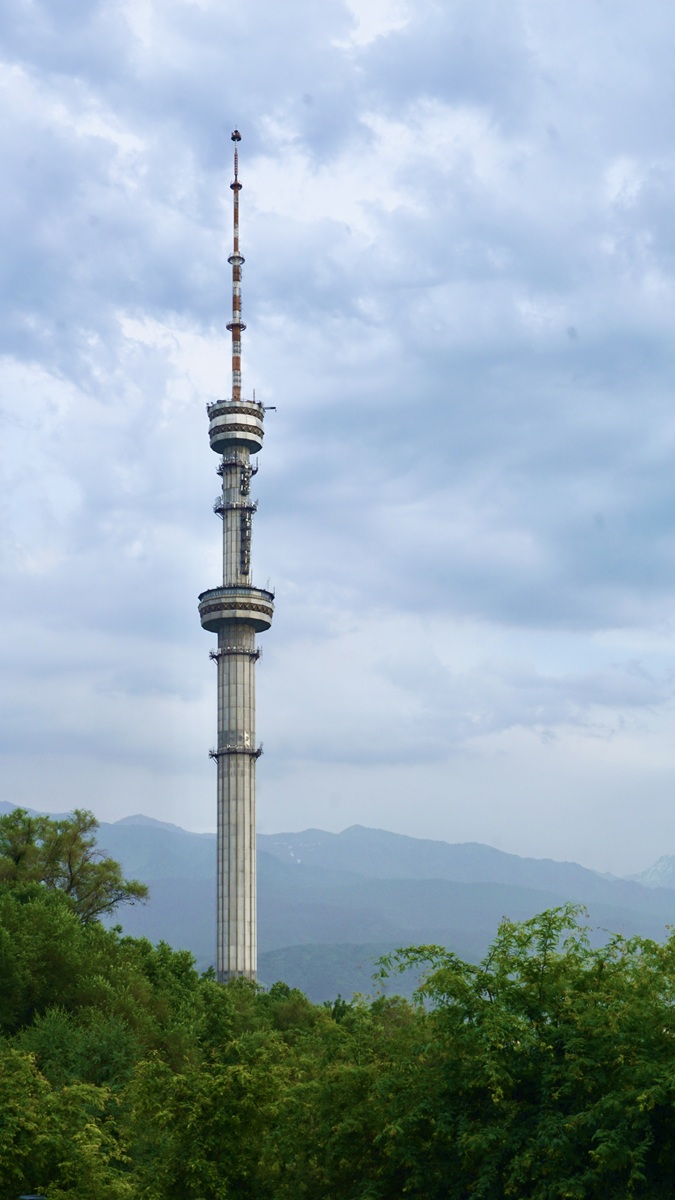 Almaty Television Tower as seen in Kok Tobe Hill