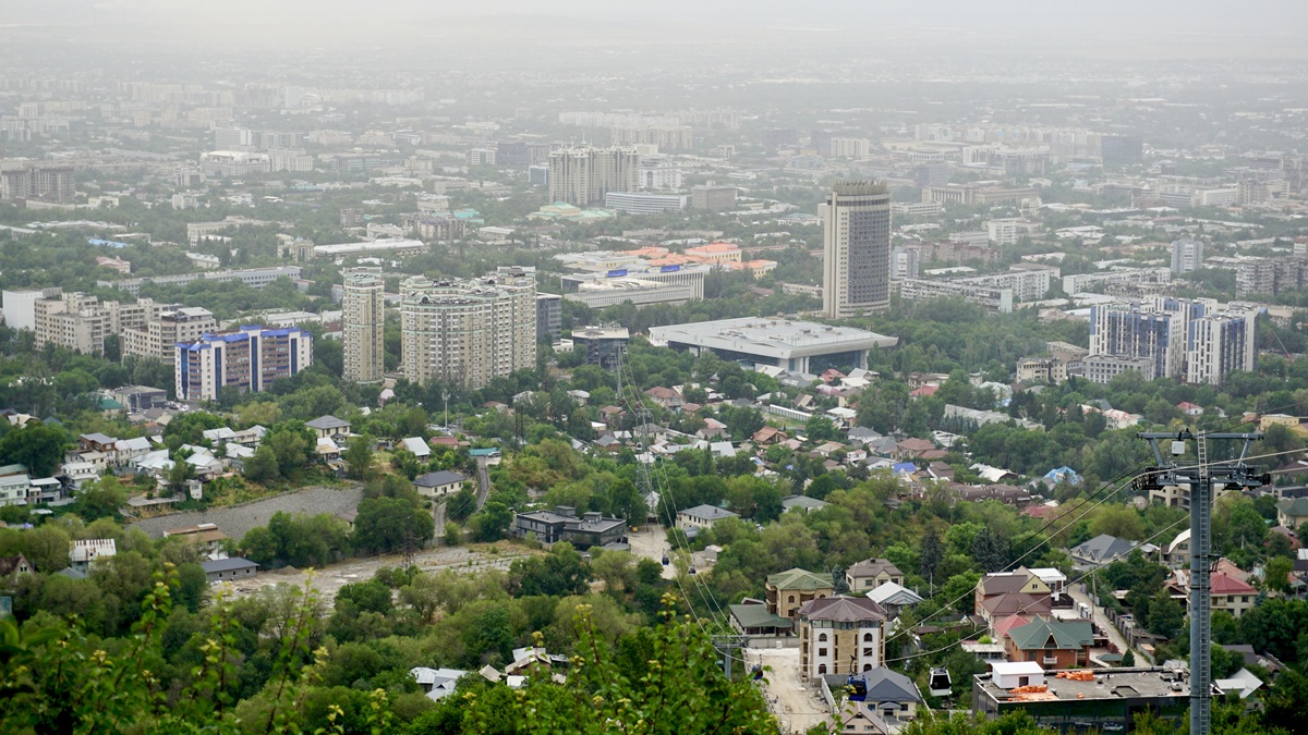 Panoramic view of Almaty from Kok Tobe 