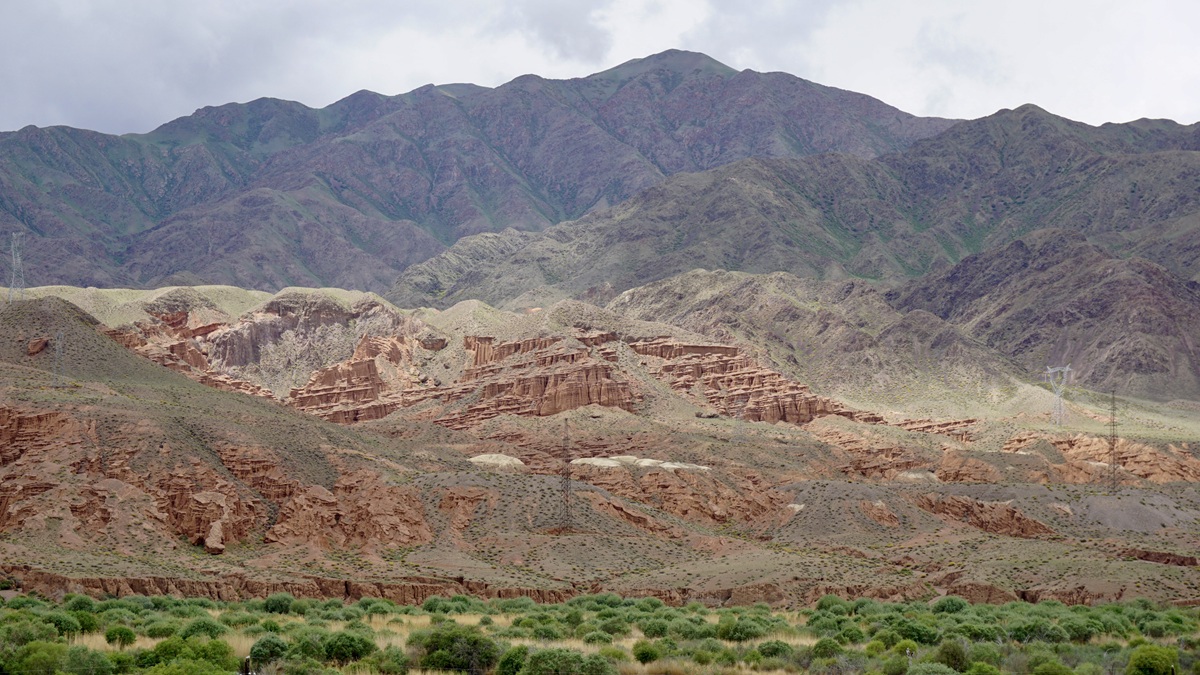 Kok Moinok Canyon as seen from Bishkek to Issyk Kul Road
