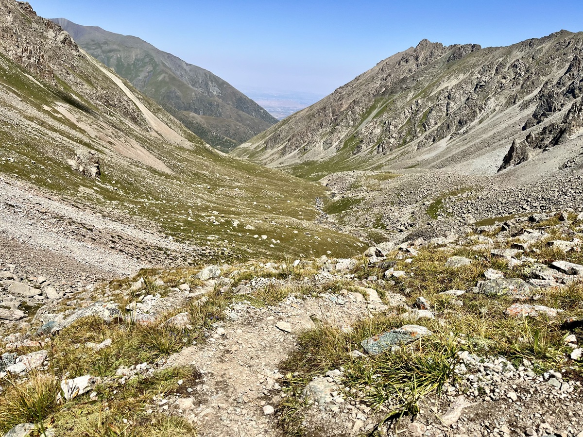 Looking back at Adygene Gorge before Moraine in Camp Adygene