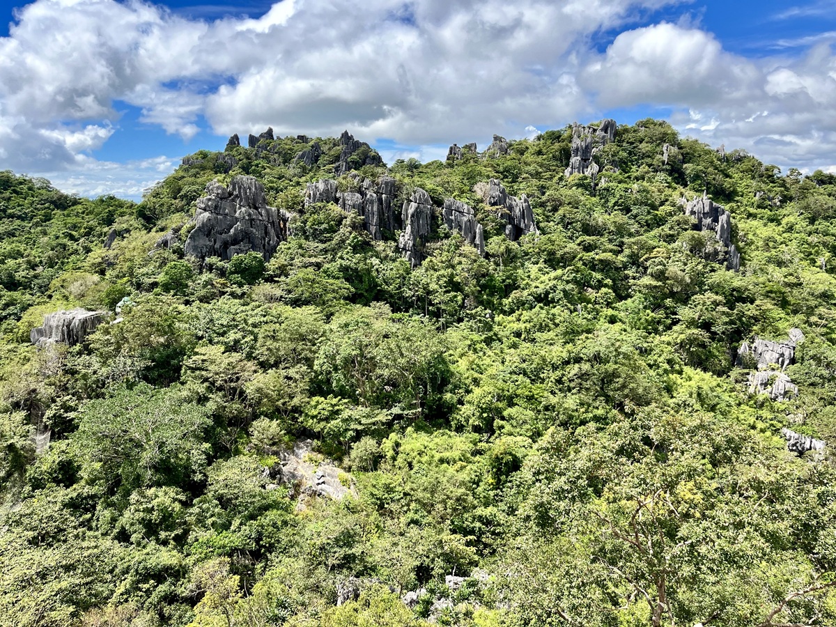 Masungi Georeserve's Limestone peaks as seen from the viewpoints during the hike