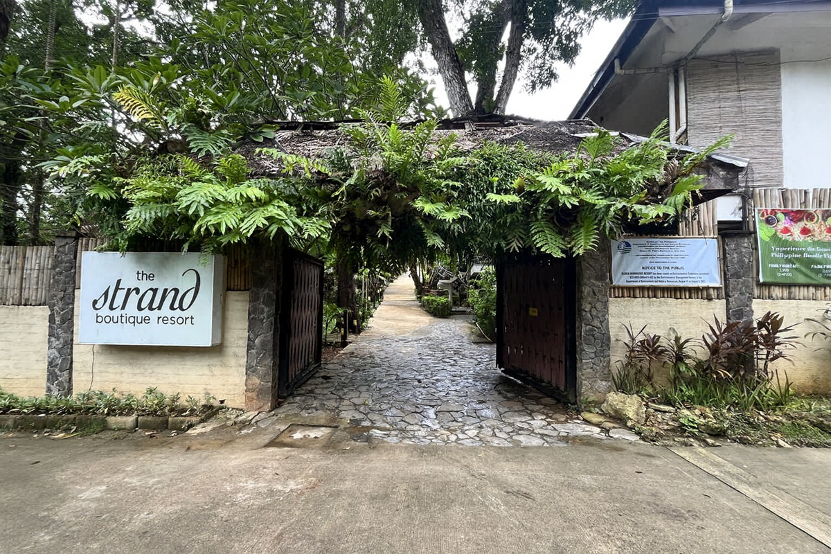 Main Entrance of The Strand Boutique Resort in Boracay, Aklan (AI-generated photo; removed a person in the photo as taken by accident)